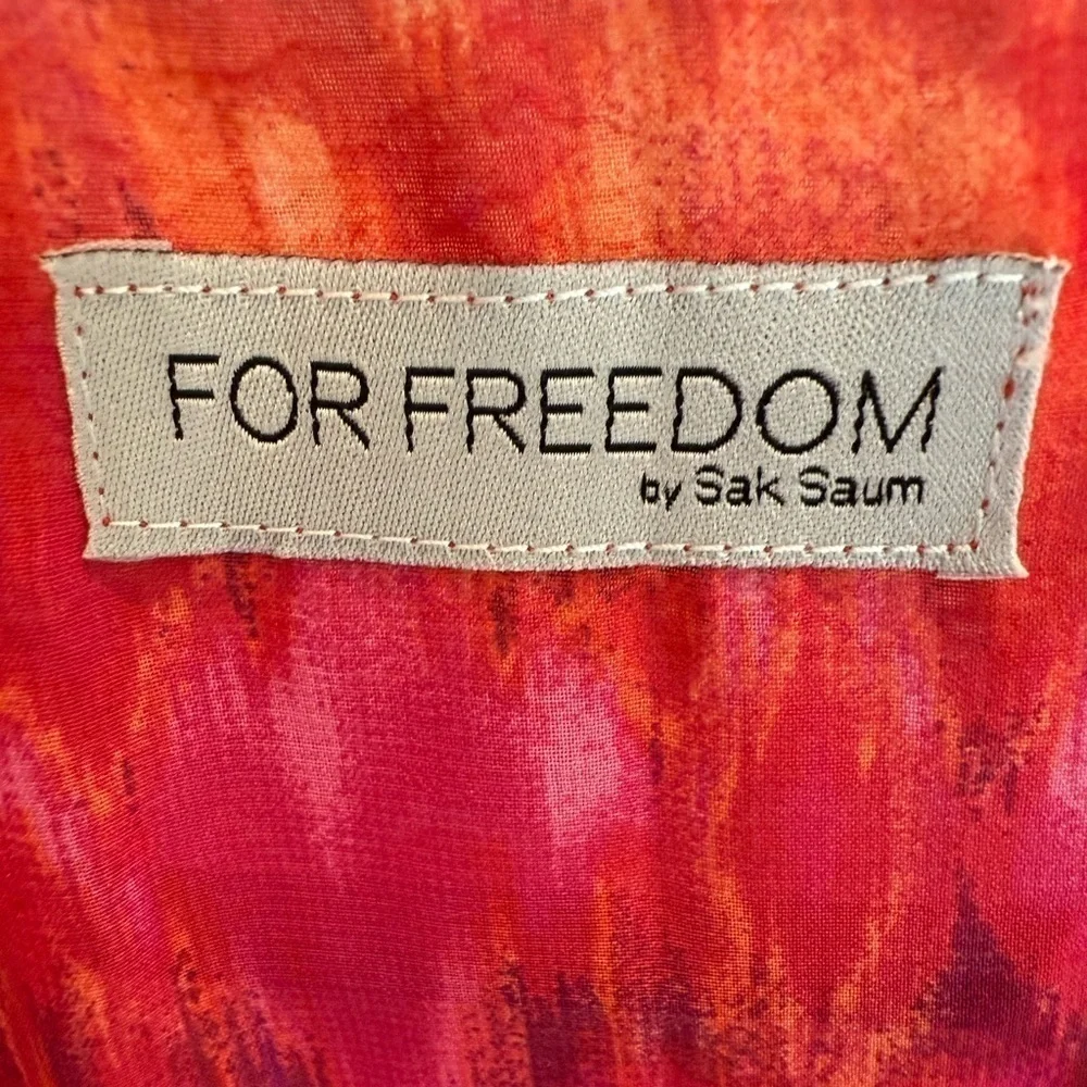 Sak Saum For Freedom Pink Robe Overdress Swim Cover Size Small Medium